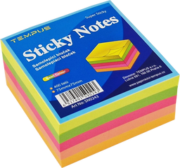 Obrázek produktu: Samolepicí bloček 75 × 75 mm 400 listů - neon mix