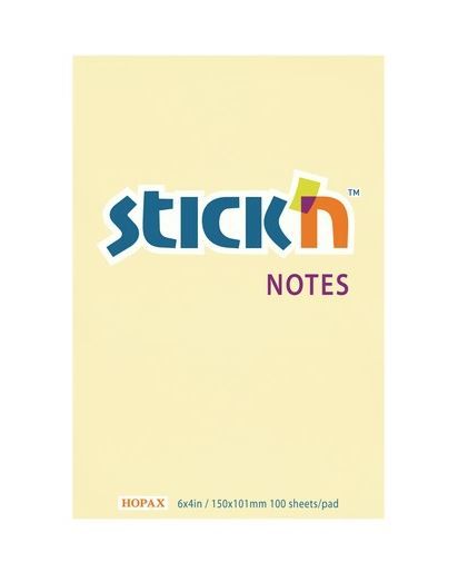 Hopax Stick'n Notes - samolepicí bloček - 150 x 101 mm, 100 l., žlutý