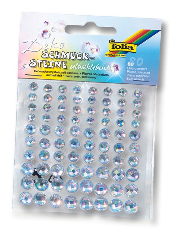 Samolepicí kamínky - blýskavé krystaly (80 ks)