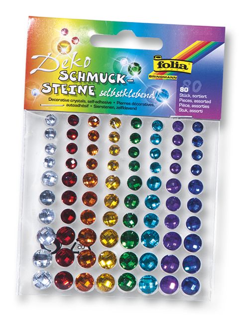 Obrázek produktu: Samolepicí kamínky - duhové (80 ks)