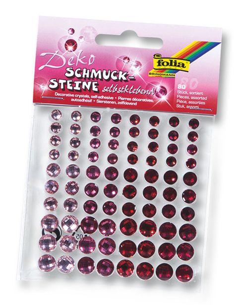 Obrázek produktu: Samolepicí kamínky - odstíny červené (80 ks)