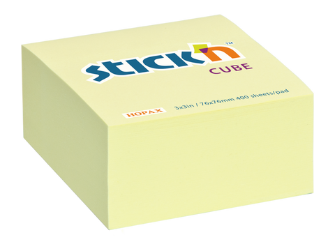 Obrázek produktu: Samolepicí kostka Stick'n 76 × 76 mm, 400 lístků, pastelově žlutá