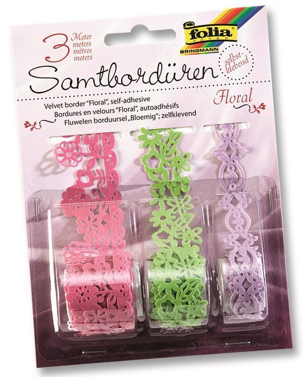 Samolepicí krajky - Květiny - 3 × 1 m