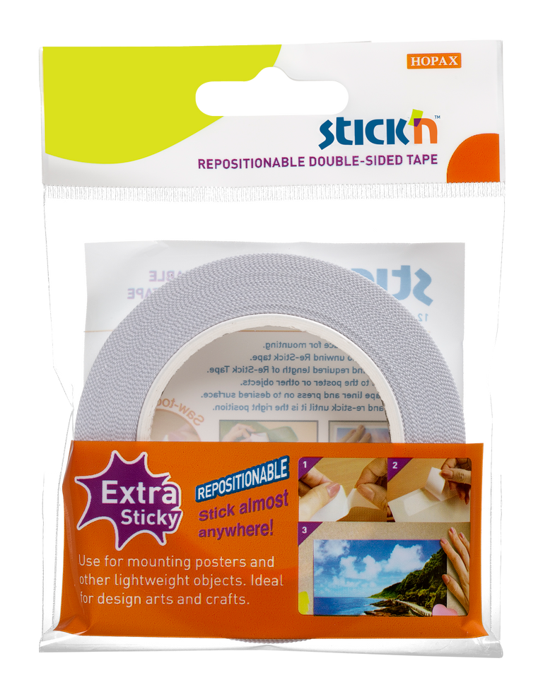 Oboustranná lepicí páska Hopax Stick’n Re-Stick Tape 25 mm x 12 m Stick’n by Hopax