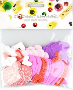 Obrázek produktu: Samolepicí pěnová srdíčka - 69 ks