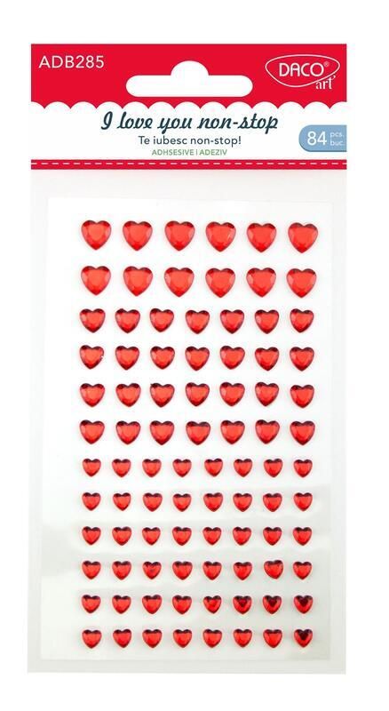 Samolepící srdíčka /84 ks/