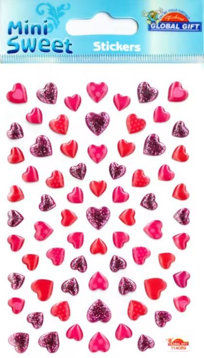 Obrázek produktu: Samolepky lesklá srdce