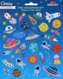 Obrázek produktu: Samolepky svítící ve tmě - vesmír