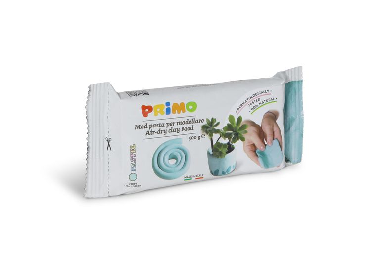Samotvrdnoucí hmota PRIMO, 500 g - sv. zelená