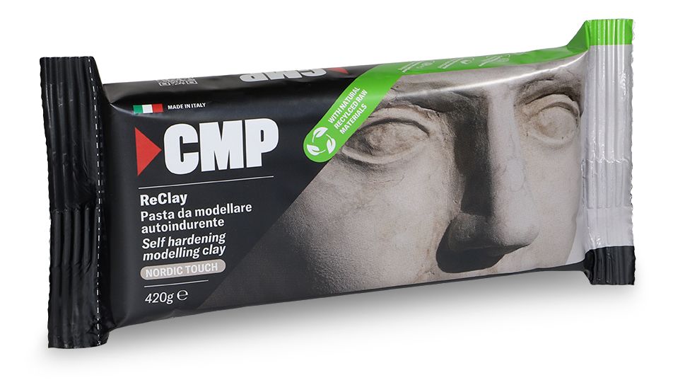 Samotvrdnoucí hmota RECLAY PRIMO PAPÍR (celuloza+pojídlo), 420 g, šedá natur