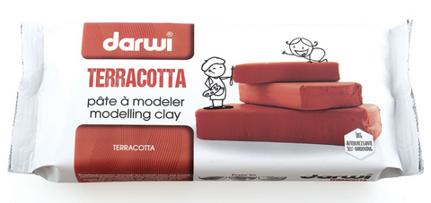 Obrázek produktu: Samotvrdnoucí modelovací hmota DARWI - 1000 g, terakota