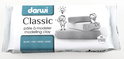 Obrázek produktu: Samotvrdnoucí modelovací hmota DARWI - 500 g, bílá