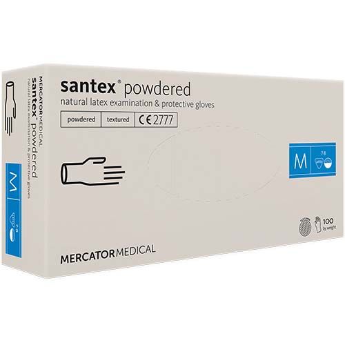 Santex latexové rukavice - s pudrem velikost S (100 ks)