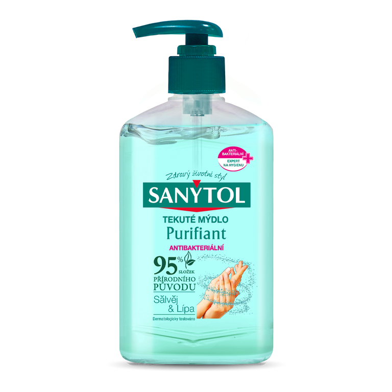 Sanytol Purifiant - tekuté mýdlo - Šalvěj a lípa, 250 ml