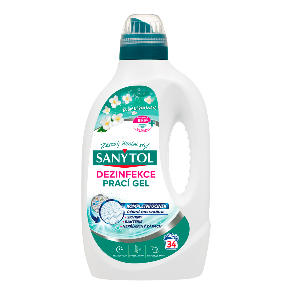 Sanytol dezinfekce - prací gel 1700 ml (34 dávek) květinová svěžest