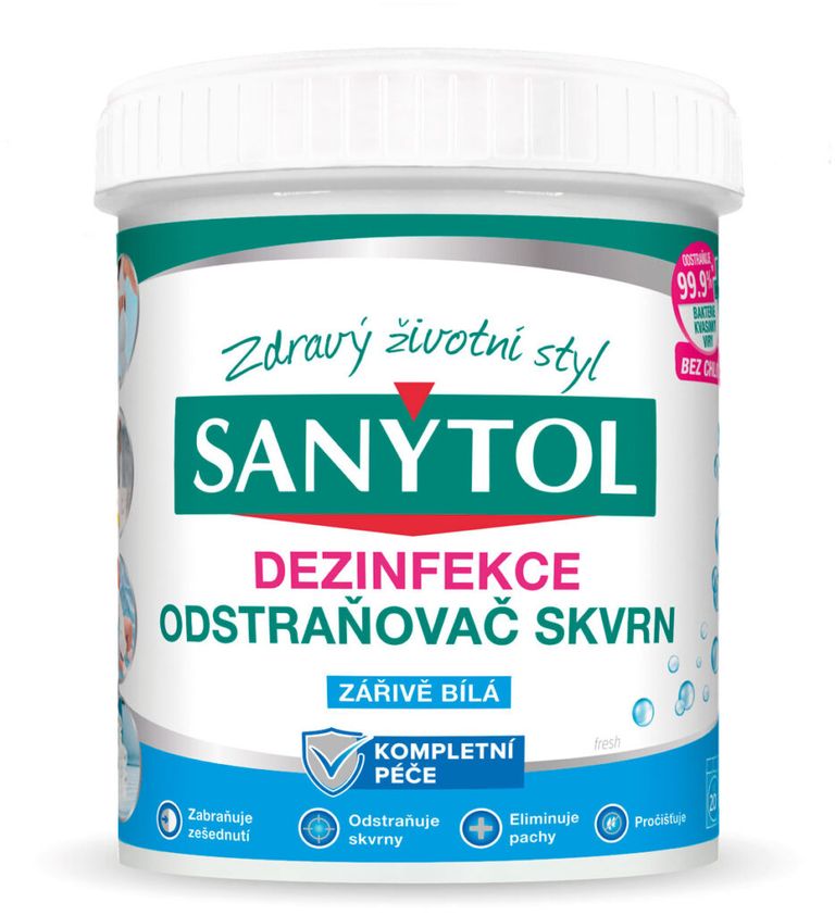Sanytol dezinfekční odstraňovač skvrn - zářivě bílá