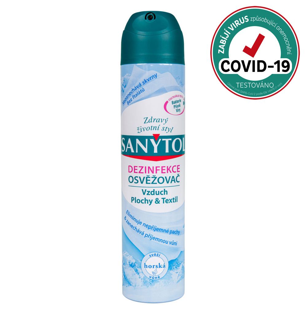 Sanytol dezinfekční osvěžovač vzduchu, ploch a textilií 300 ml - horská vůně