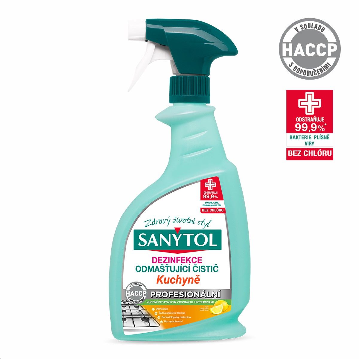 SANYTOL Professional Čistič na kuchyně - 750 ml sprej