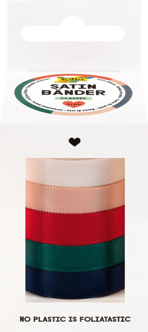Obrázek produktu: Saténové stužky - sada - 5 barev - KLASIK