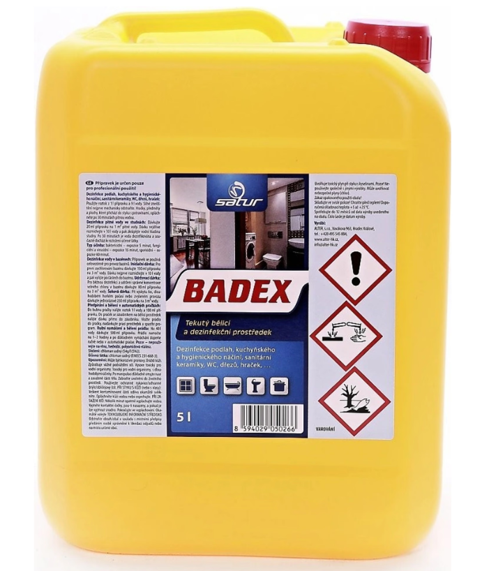 Satur BADEX - tekutý dezinfekční prostředek - 5 l