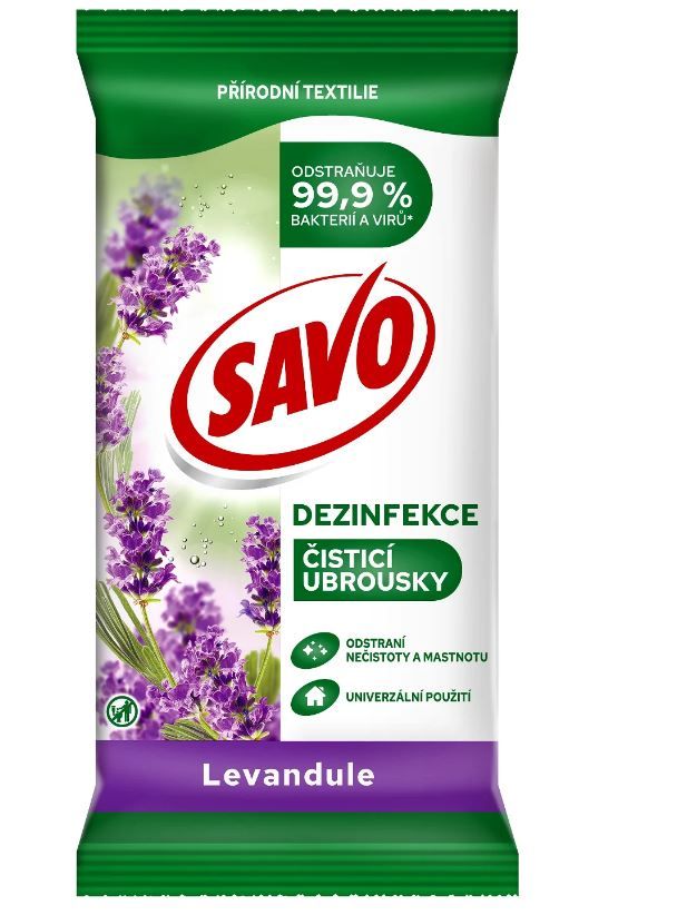 Savo dezinfekční čisticí ubrousky (levandule) - 30 ks MAXI