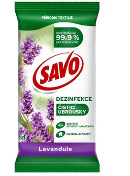 Obrázek produktu: Savo dezinfekční čisticí ubrousky (levandule) - 30 ks MAXI