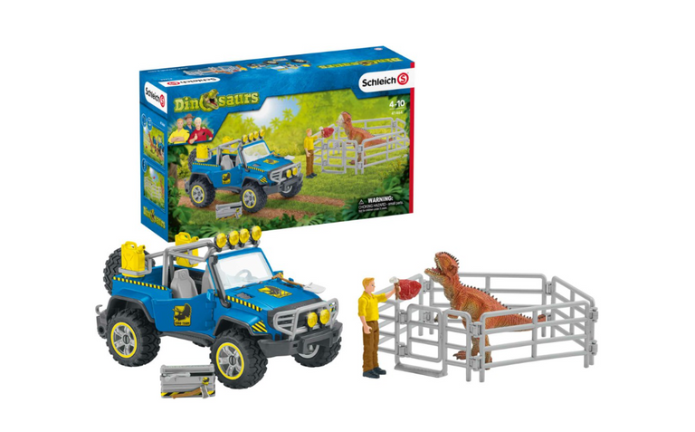 SCHLEICH Terénní vůz s venkovním výběhem pro dinosaura