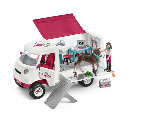 Obrázek produktu: Schleich 42439 Mobilní veterinární klinika s klisnou a ošetřovatelem, nová