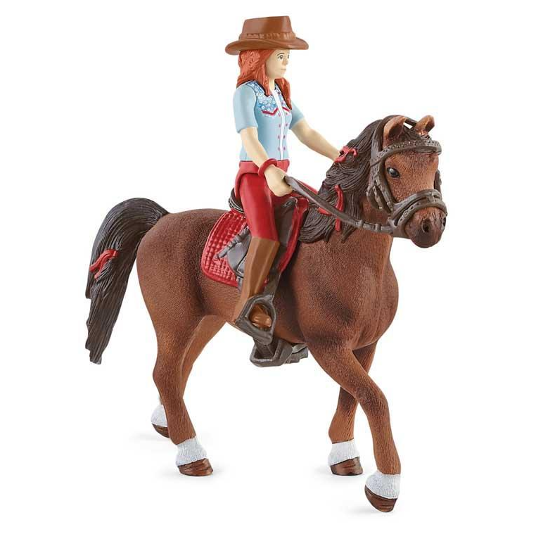 Schleich Zrzka Hannah s pohyblivými klouby na koni