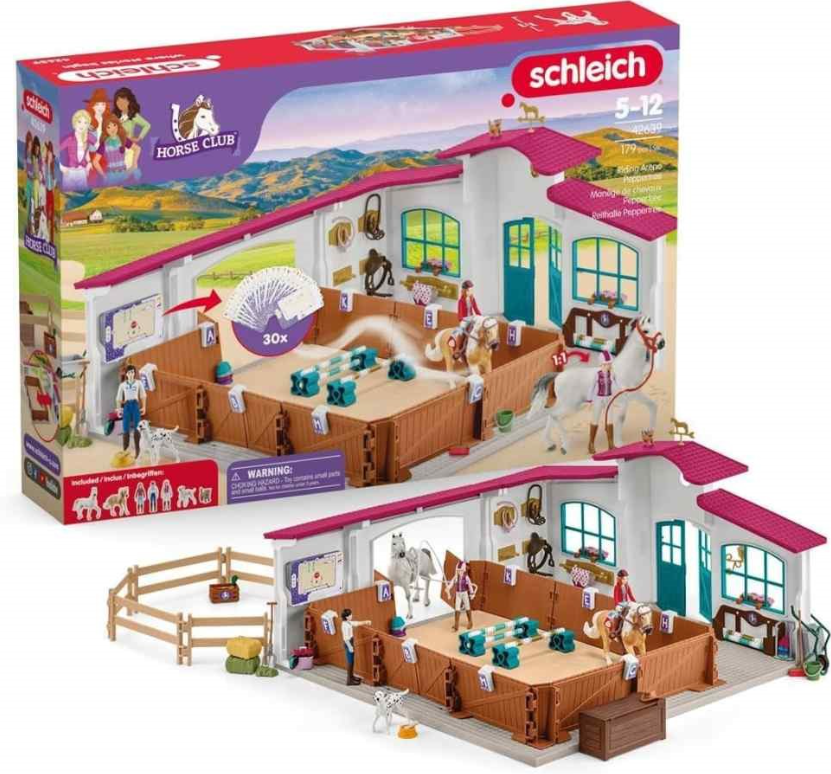 Schleich 42639 Jezdecká aréna pro koně s jezdci a koňmi