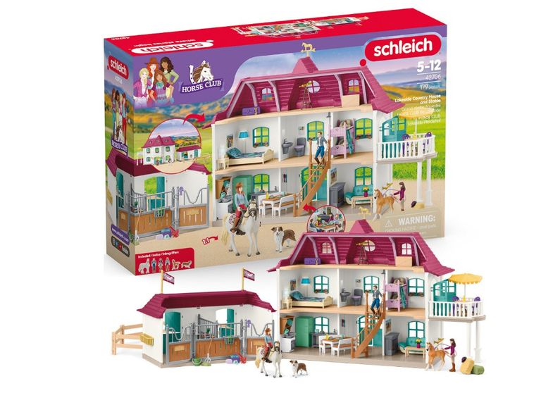 Schleich - Jezdecký klub, Venkovský dům a stáj u jezera