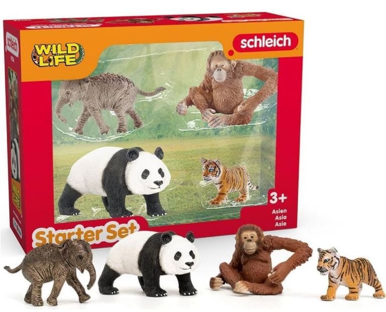 Schleich - Zvířátka set, Startovací Asie 4ks