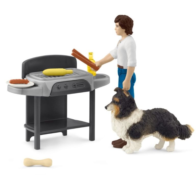 Schleich - Jezdecký klub, Hrací sada Tomovo grilování s rodinou a přáteli