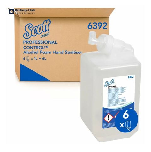 Obrázek produktu: SCOTT Alkoholová pěnová dezinfekce rukou 6 x1 l