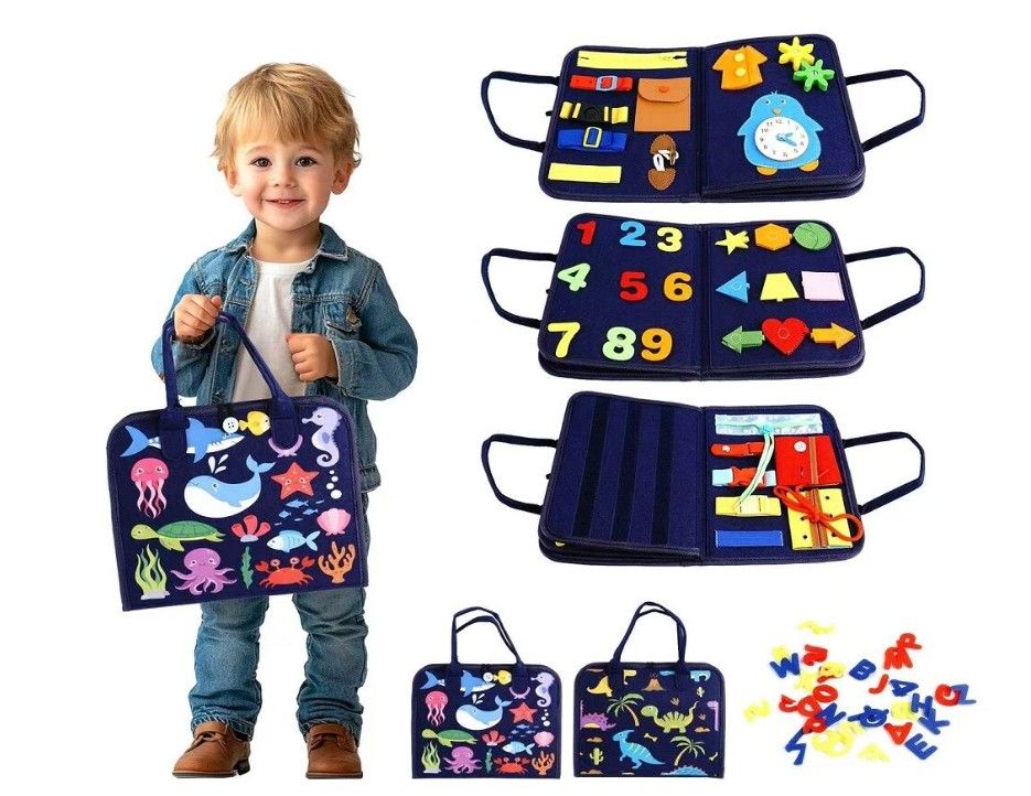 Senzorická busy kniha Vodní / Dino svět