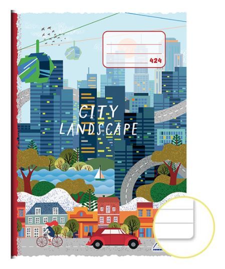 Sešit 424, A4 20 l. linkovaný 8 mm