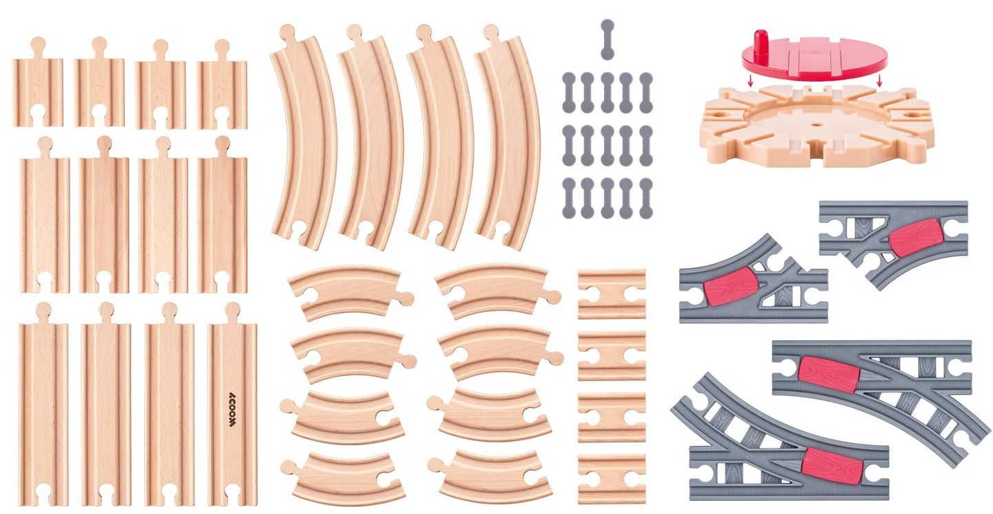 Set kolejí s točnou, 50ks