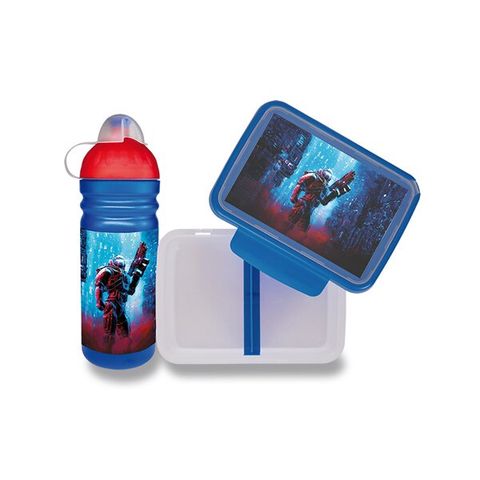 Obrázek produktu: Set Zdravá lahev 0,7 l a Zdravá sváča - cyberpunk