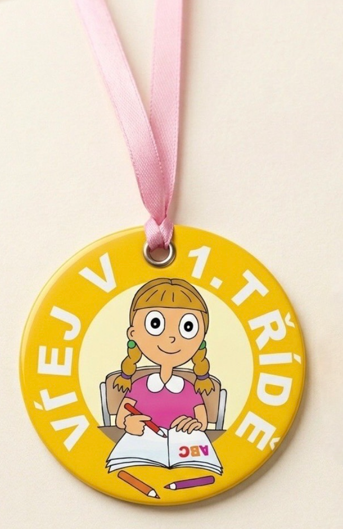 Obrázek produktu: SEVT Pamětní medaile VÍTEJ V 1. TŘÍDĚ pro holky