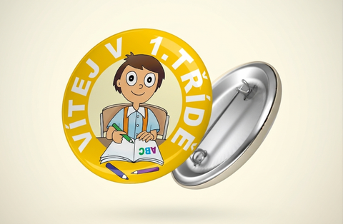 Obrázek produktu: SEVT Pamětní odznak VÍTEJ V 1. TŘÍDĚ pro kluky