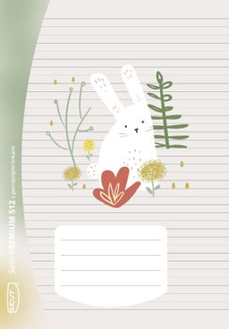 Obrázek produktu: SEVT Sešit Premium 512, A5 10 l. linkovaný 16 mm, s dvěma pomocnými linkami