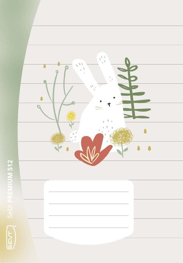 SEVT Sešit Premium 512, A5 10 l. linkovaný 16 mm