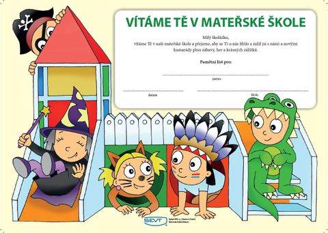 Obrázek produktu: SEVT Vítáme Tě v mateřské škole - pamětní list