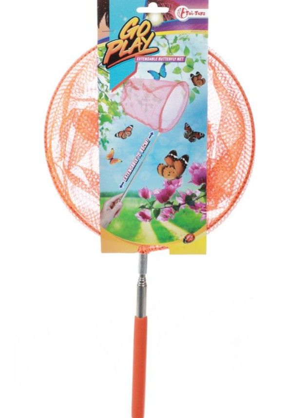 Síťka na hmyz teleskopická kov/látka 65cm průměr 20cm 4 barvy