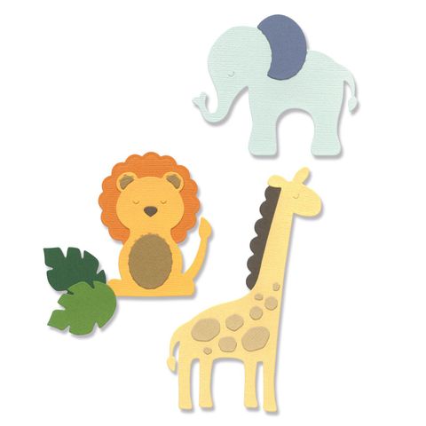 Obrázek produktu: Sizzix vyřezávací kovové šablony Thinlits - ZOO zvířátka (8ks)
