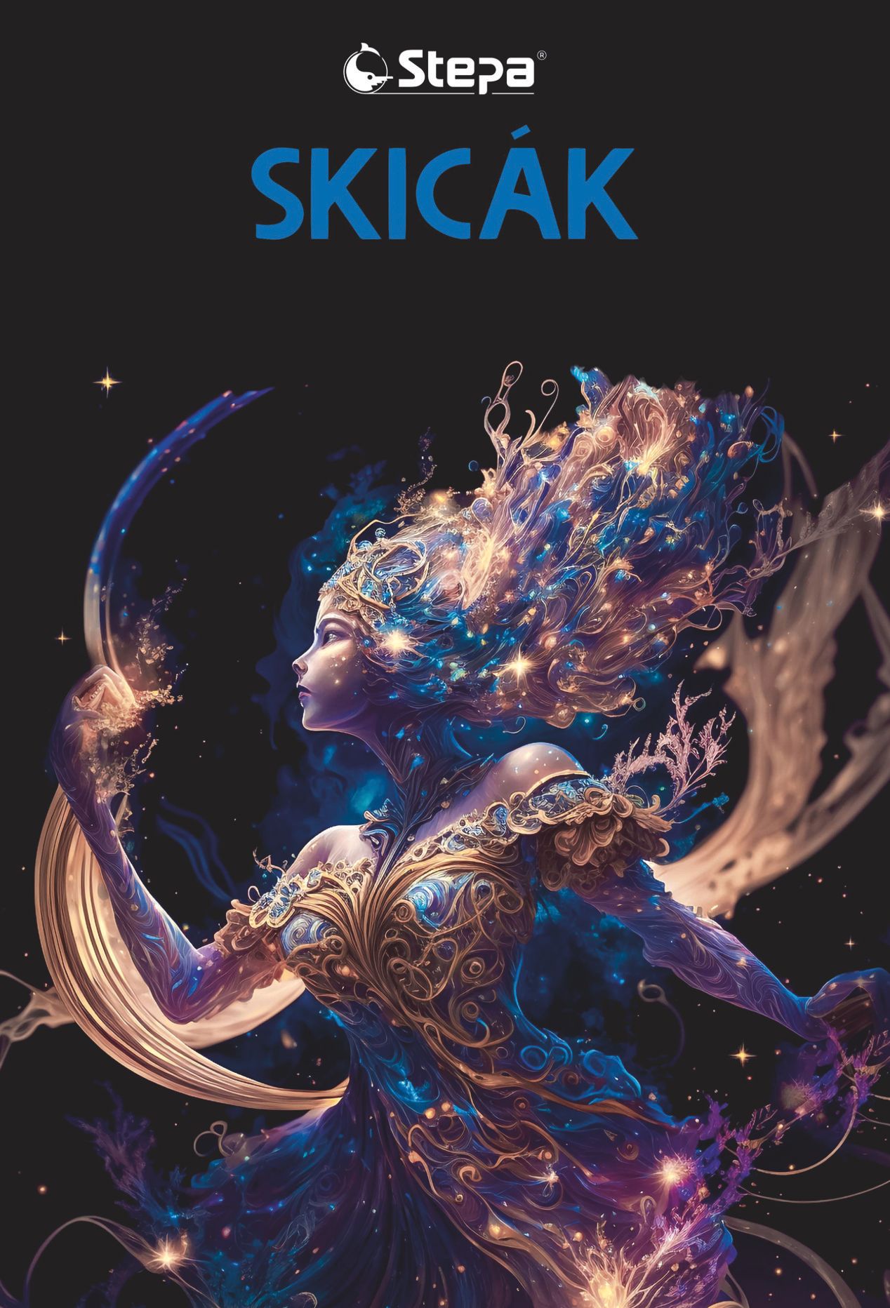 Skicák A4 - 20 listů, 180 g/m2 - černý