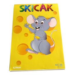 Obrázek produktu: Skicák A4 - 20 listů, 180 g/m2