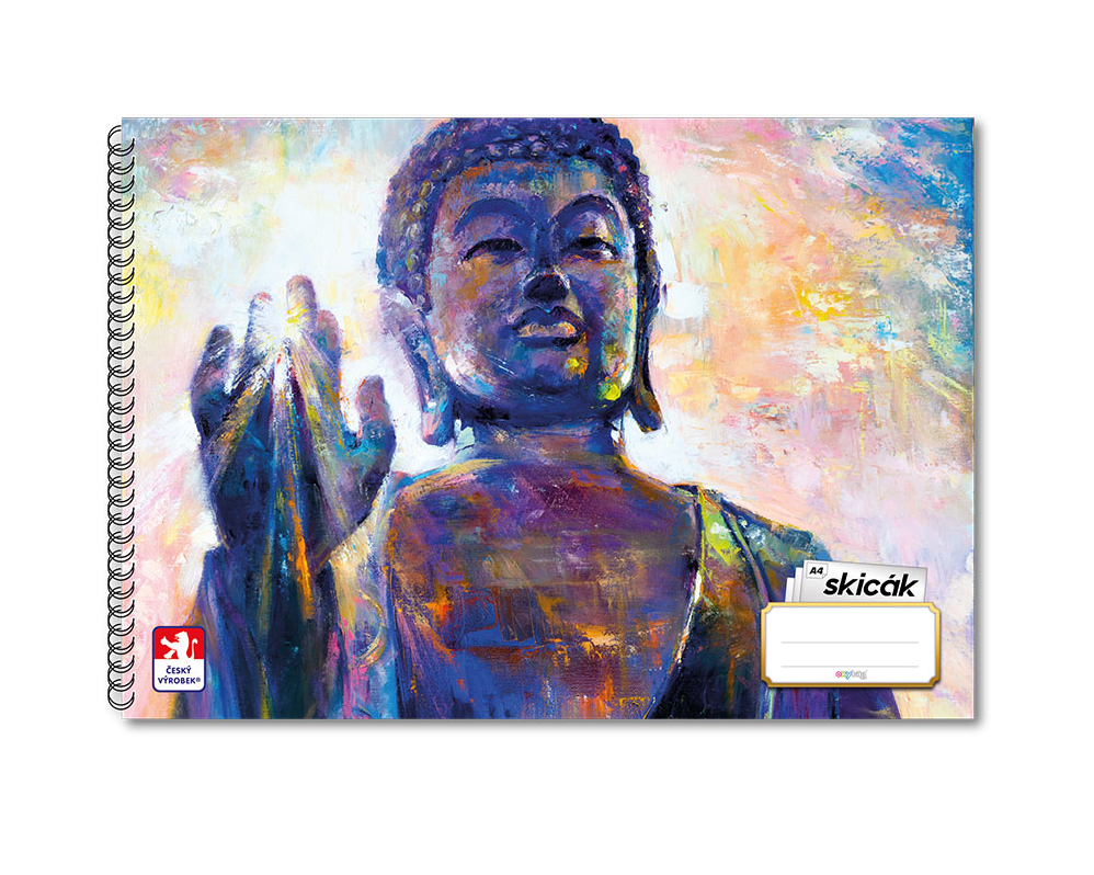 Skicák A4, 50 listů, 190 g/m2 - Budha