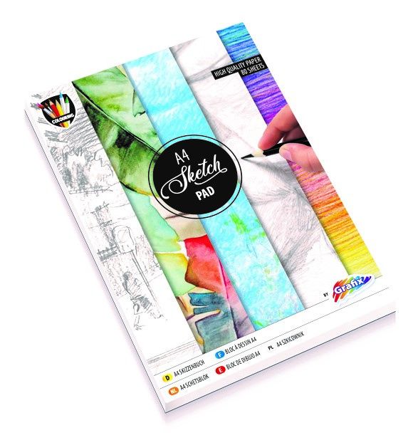 Skicovací blok A4, 80 listů - 80 g/m2