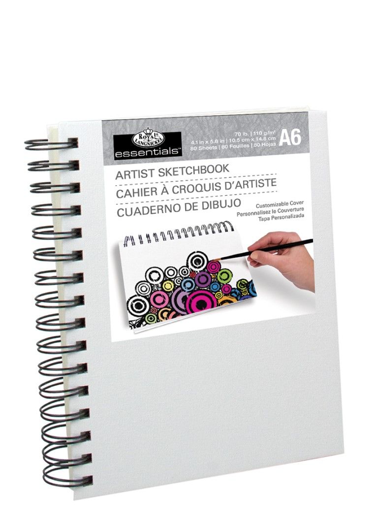 Skicovací blok bílý s texturou plátna A6